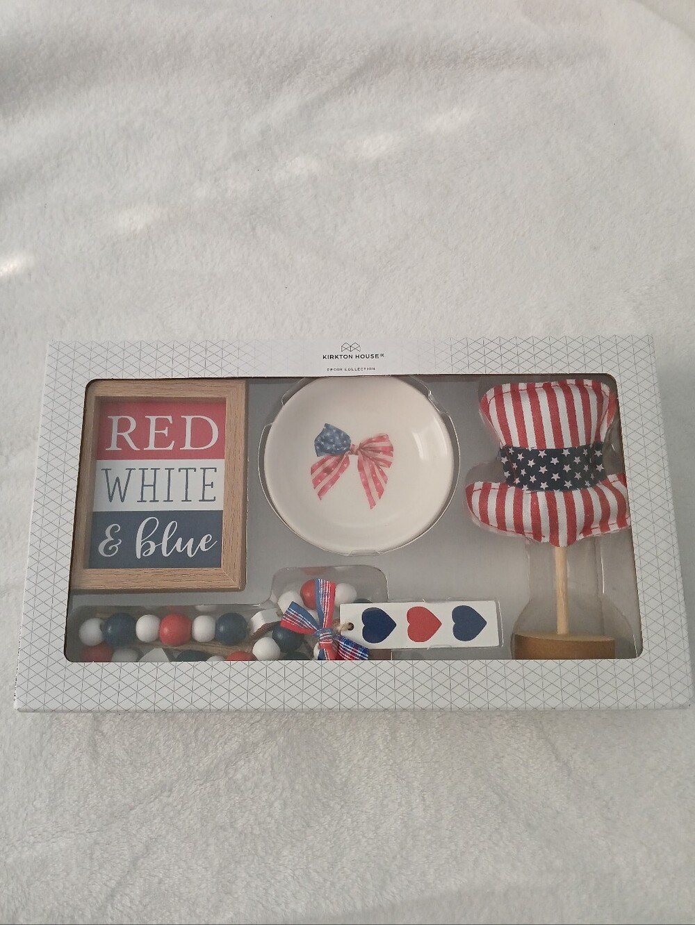 Kirkton House Americana Tray Objets 4 Pieces Set 4th Of July Collection